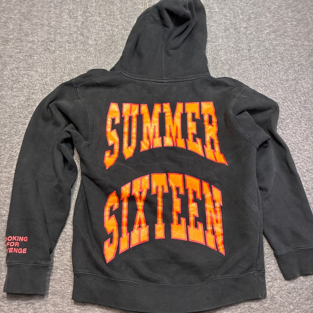 Drake Summer Sixteen Revenge Tour Hoodie Women‎ Small Black Orange Tour Merch